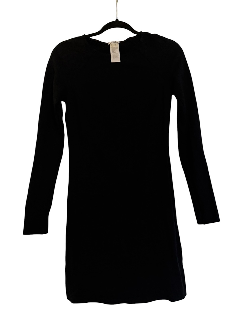 Wolford Black Long Sleeve Fitted Mini Dress Viscose Blend Size 6